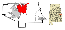 Lee County Alabama Incorporated and Unincorporated areas Opelika Highlighted2008